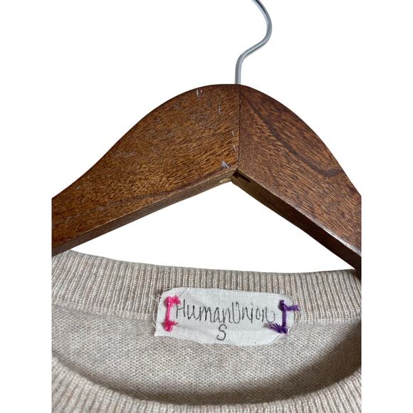 HumanUnion Custom Cashmere Crewneck Sweater "Forever Fangirl " Womans Small - Picture 11 of 11